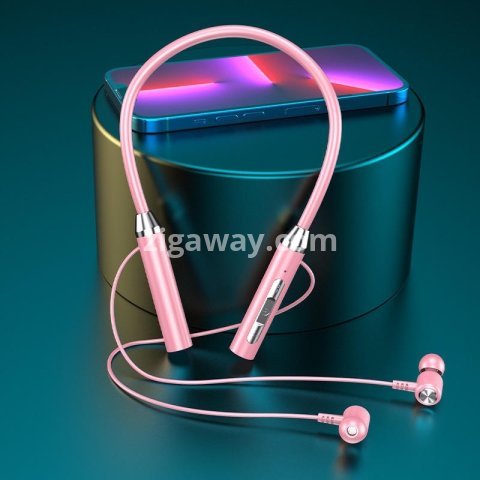 Wireless Neckband Headphones – TWS In-Ear Bluetooth 5.2 Earbuds with LED Battery Indicator & Noise Cancelling